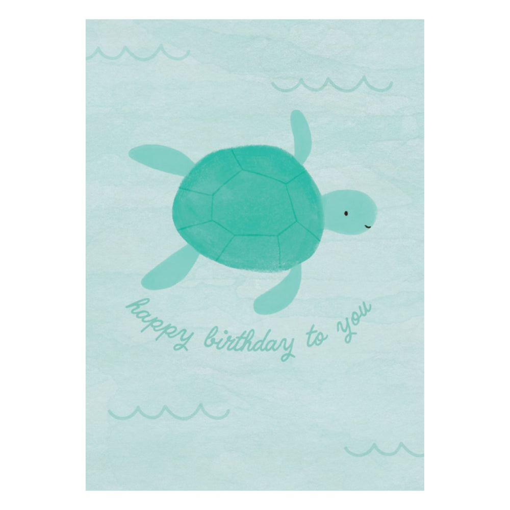 Greeting Card - Bubbles - Birthday Turtle